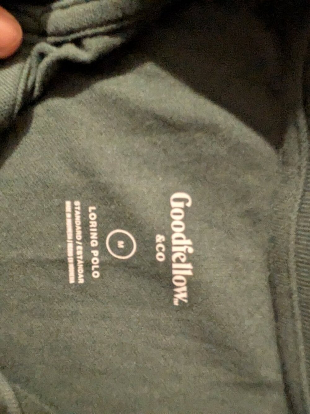 Goodfellow Mens Loring Polo Shirt Medium Dark Green